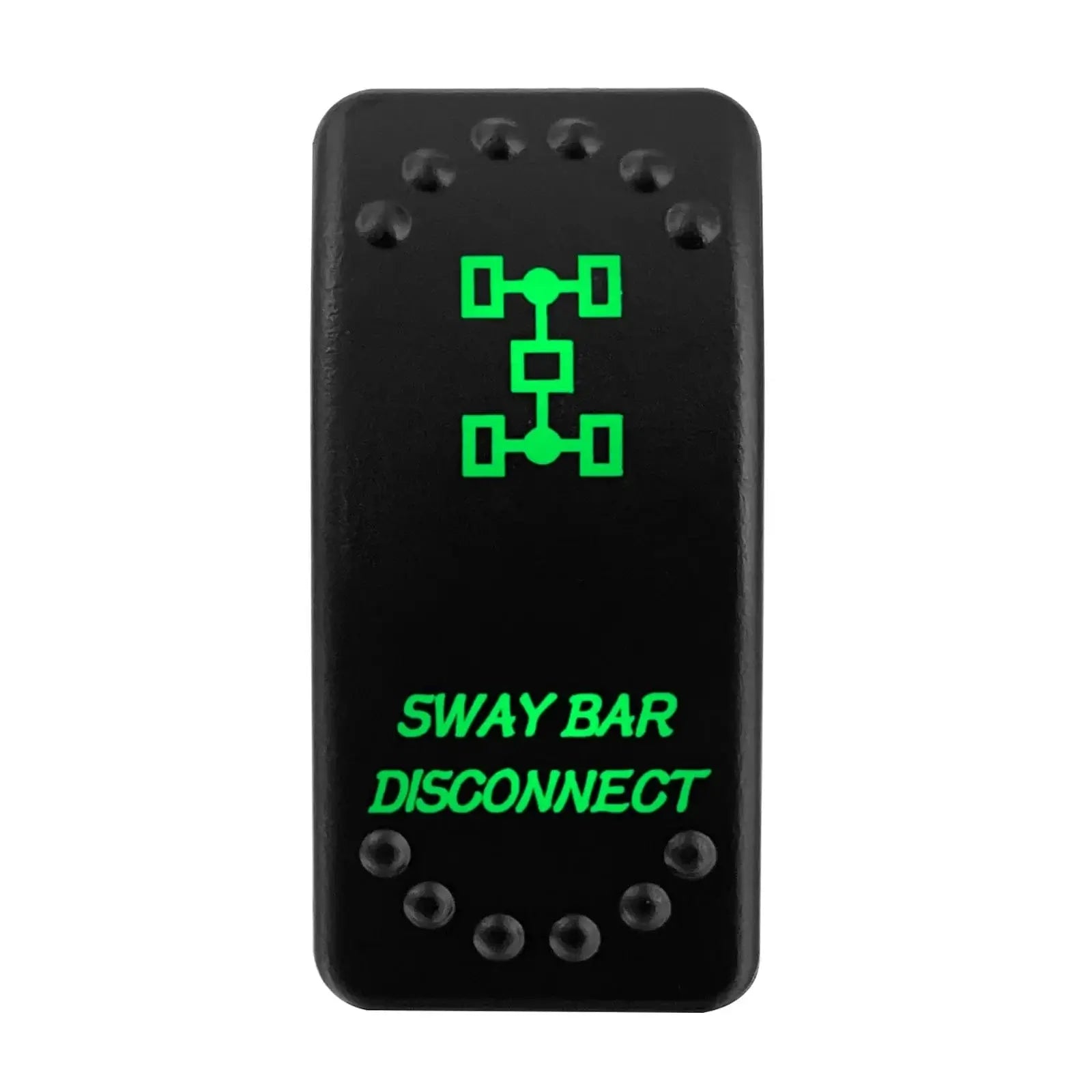 China China SWAY BAR DISCONNECT Waterproof Green Led Car Rocker Switch On Off 12V 20A Washer Wiper Momentary Toggle Switch For Marine Boat ATV RZR RV Autosteer