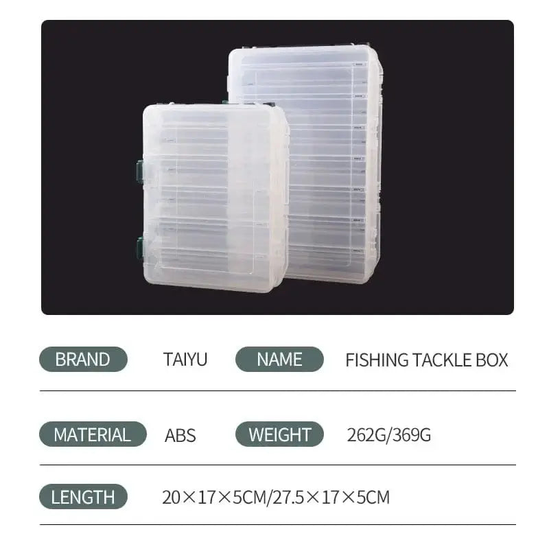 China China TAIYU Double Sided 14/10 Compartment Fishing Tackle Box For Sea Fishing Lure Bait Hook Accessories extra-large space Storage Box