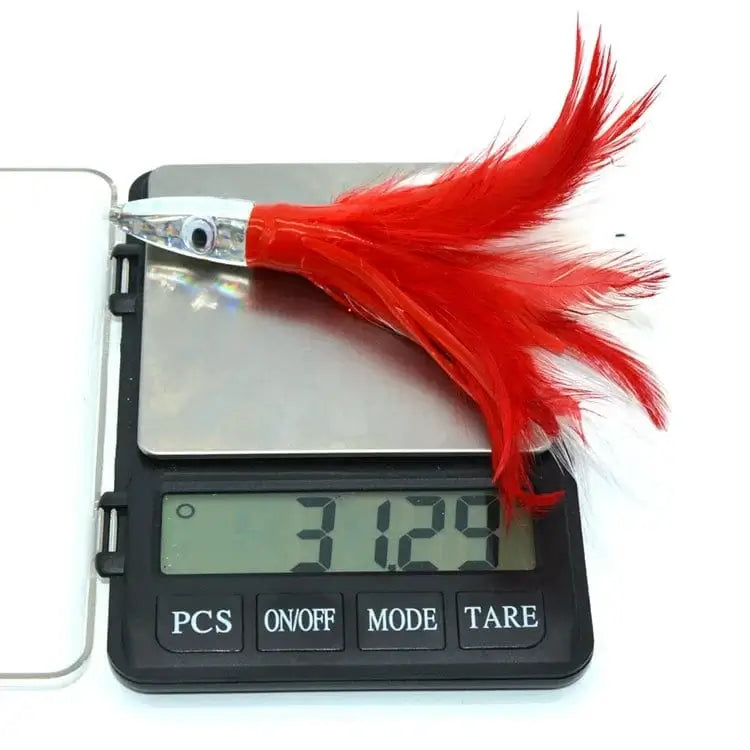 China China TAKEDO SP02 140MM 32G Big Game Drag Octopus Baits Squid Jig Lures Resin Fish Head Feather Skirt Trolling Fishing Bait For Tuna