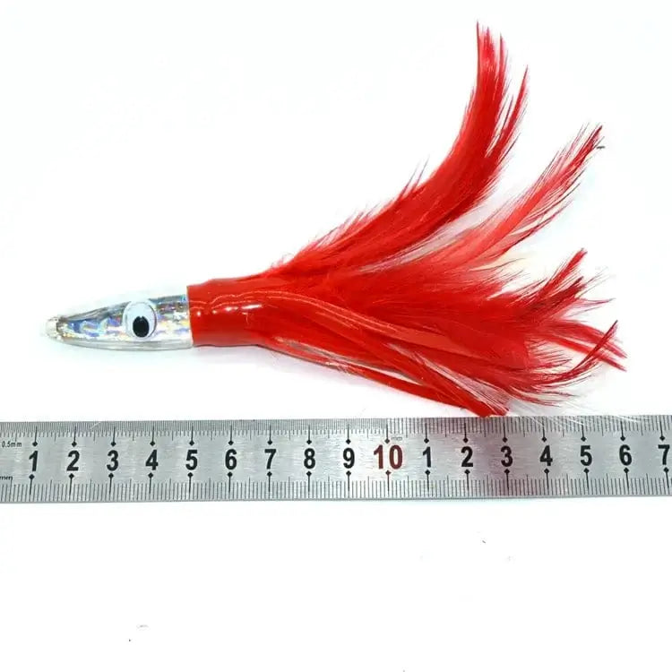 China China TAKEDO SP02 140MM 32G Big Game Drag Octopus Baits Squid Jig Lures Resin Fish Head Feather Skirt Trolling Fishing Bait For Tuna