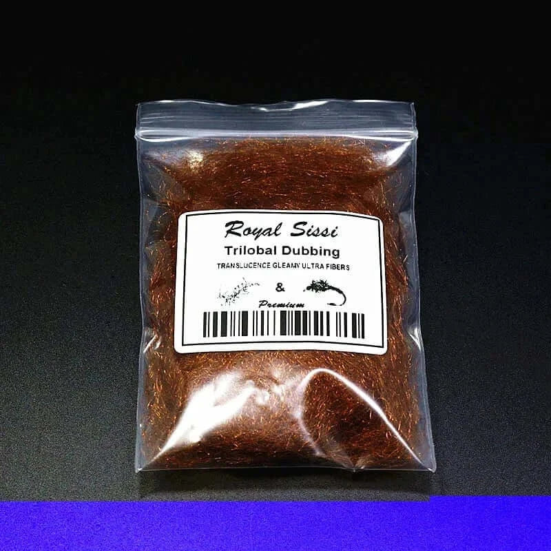 China China tan 12 optional colors trilobal dubbing fly tying antron dubs translucence gleamy dubbing materials crystal czech buggy nymph dubs