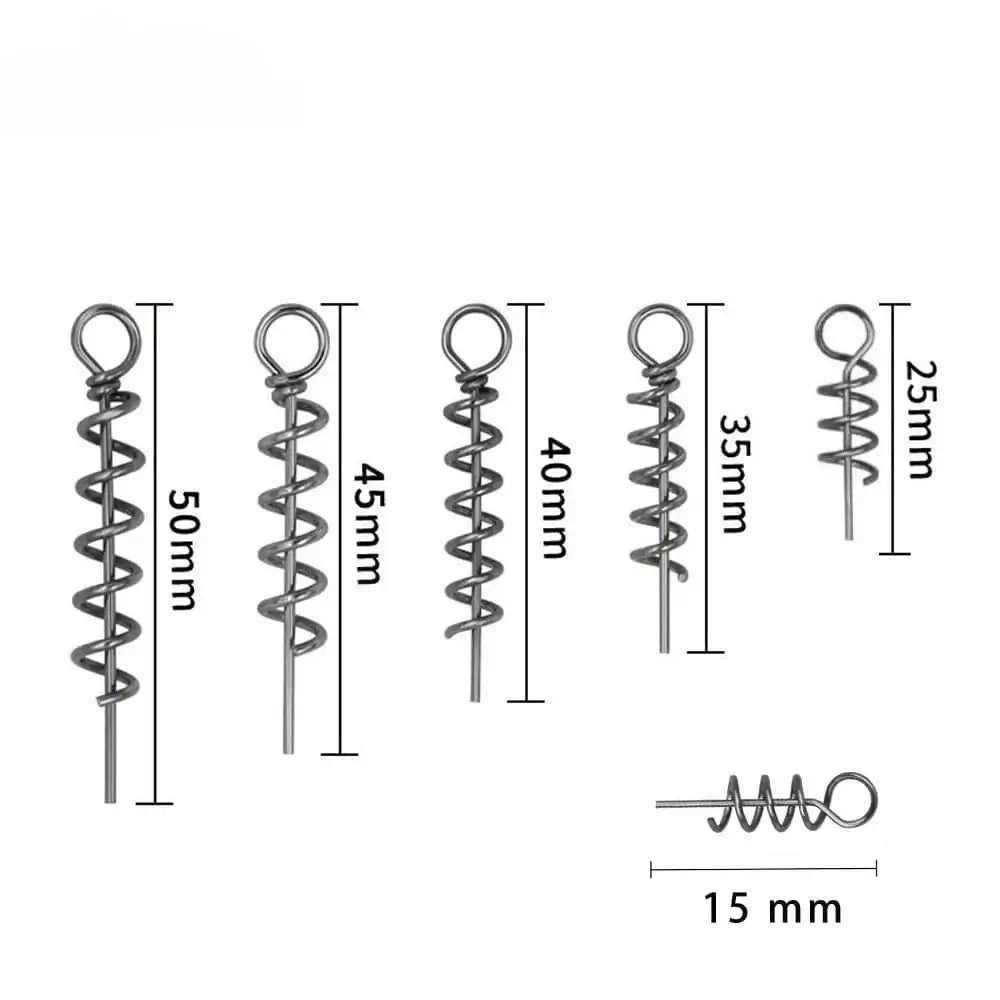 China China Topline 100pcs Spring Lock Pin Crank Hook Fishing Connector Stainless Steel Spring Crank Lock for Soft Lure Fishing Tackle