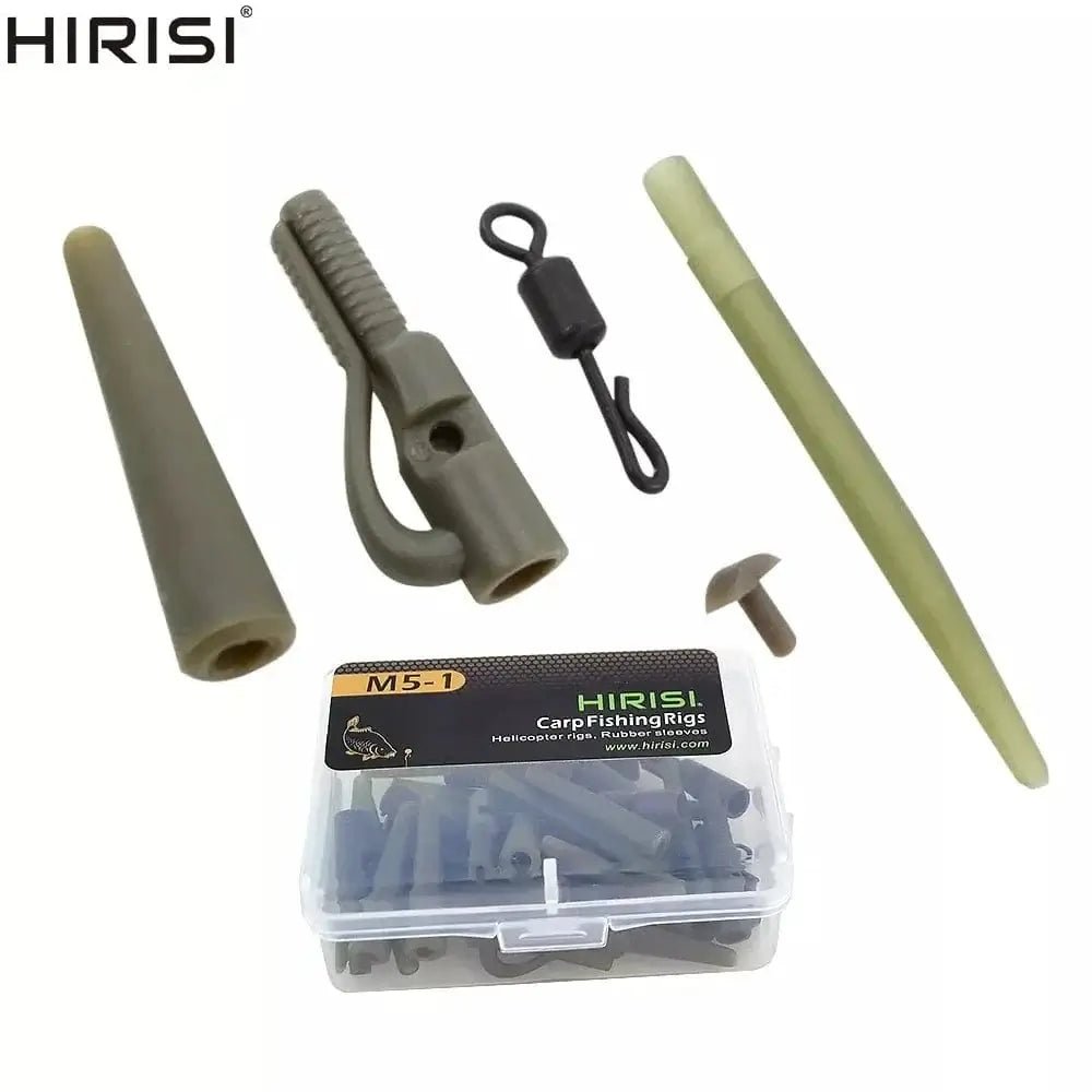 China China Variant Hirisi 40 x Carp Fishing Safety Lead Clips Tail Rubber Cone Anti Tangle Sleeve Quick Change Swivels Fishing Accessories Rig M5-1