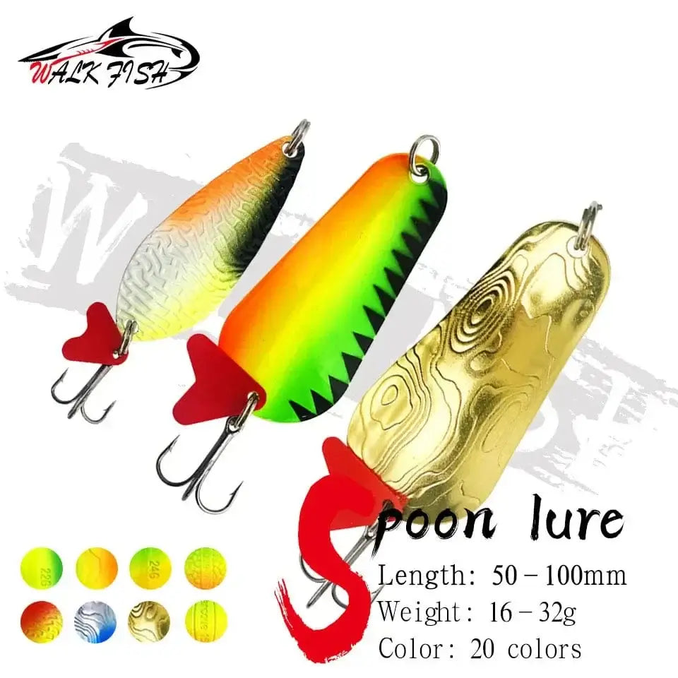China China WALK FISH New 16g-28g Metal Spinner Spoon trout Fishing Lure Hard Bait Sequins Noise Paillette Bait hard sequins spinner