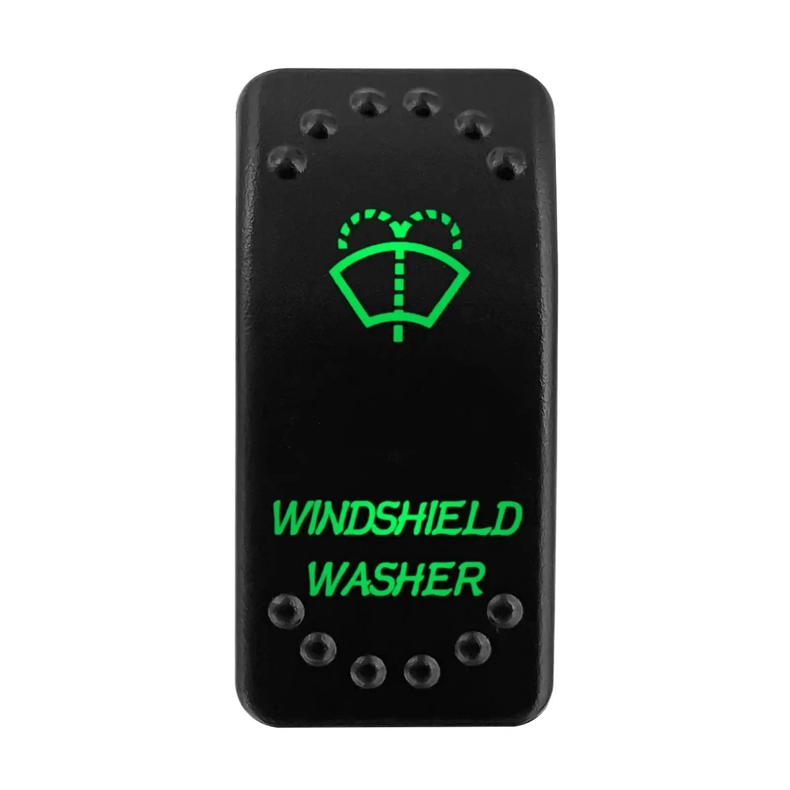 China China WASHER-(ON) OFF Waterproof Green Led Car Rocker Switch On Off 12V 20A Washer Wiper Momentary Toggle Switch For Marine Boat ATV RZR RV Autosteer