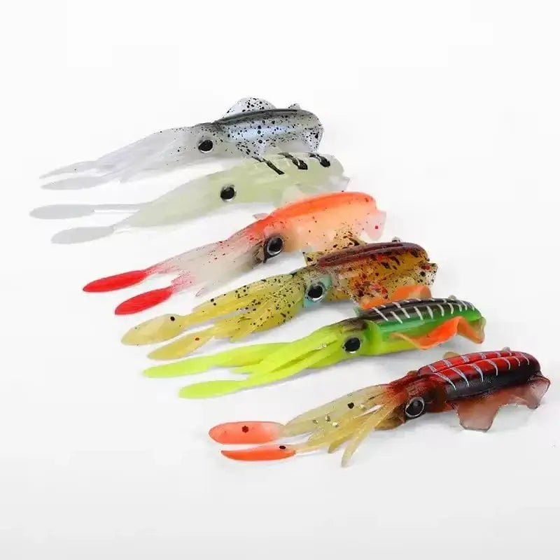 China China WEIHE (5pcs) 7cm/2g 10.5cm/7g soft fishing lure squid fishing bait lifelike octopus TPE swimbait for saltwater