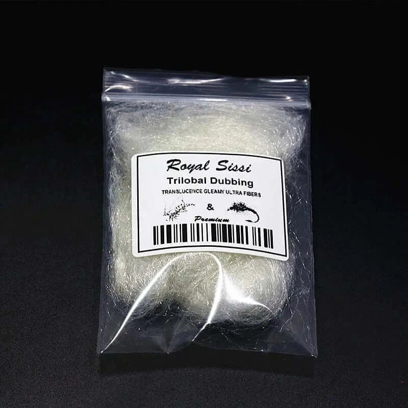 China China WHITE 12 optional colors trilobal dubbing fly tying antron dubs translucence gleamy dubbing materials crystal czech buggy nymph dubs