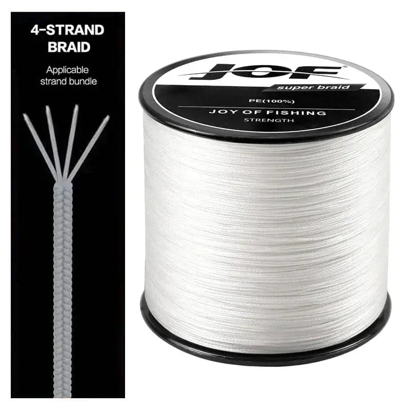 China China White / 300m-X4-0.4-10LB JOF 4 Strands Braided Fishing Line Multifilament 300M Carp Fishing 10-82lb Japanese Braided Wire Fishing Accessories Pe Line