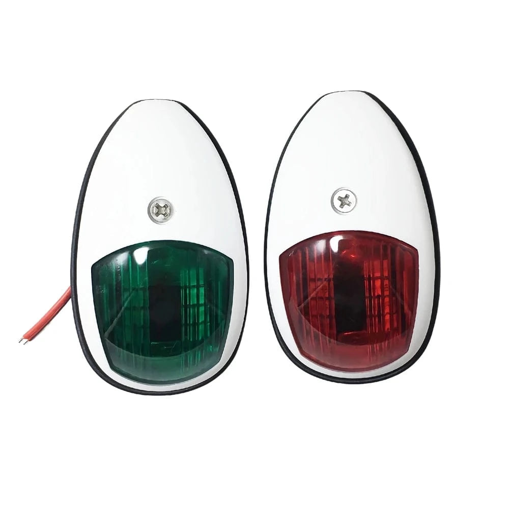 China China White Cover 2Pcs LED Navigation Lights For Boats 12V 24V Boat Position Lights Marine Lights Waterproof Boat Lamp Red Green
