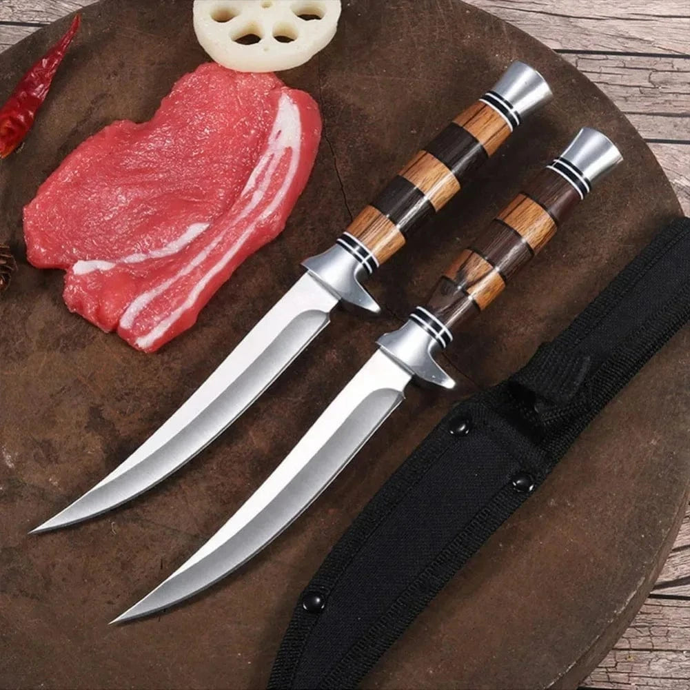 China China Wood Handle Sashime Knife Fish Filleting Knife High Stainless Steel Kitchen Knives Meat Cleaver Boning Knife Chef Slicing Tools