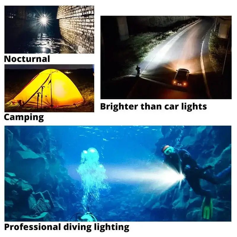 China China XHP70.2 Diving Flashight 26650 IPX8 Waterproof Scuba Divi Lamp Lanterna Amphibious Powerful Aluminum Torch Underwater for Diver