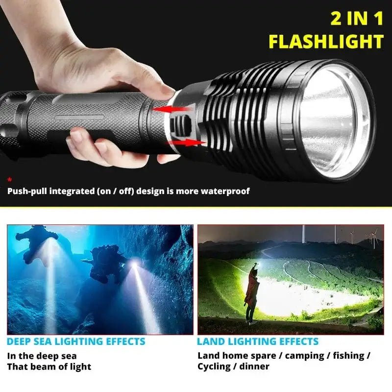 China China XHP70.2 Diving Flashight 26650 IPX8 Waterproof Scuba Divi Lamp Lanterna Amphibious Powerful Aluminum Torch Underwater for Diver