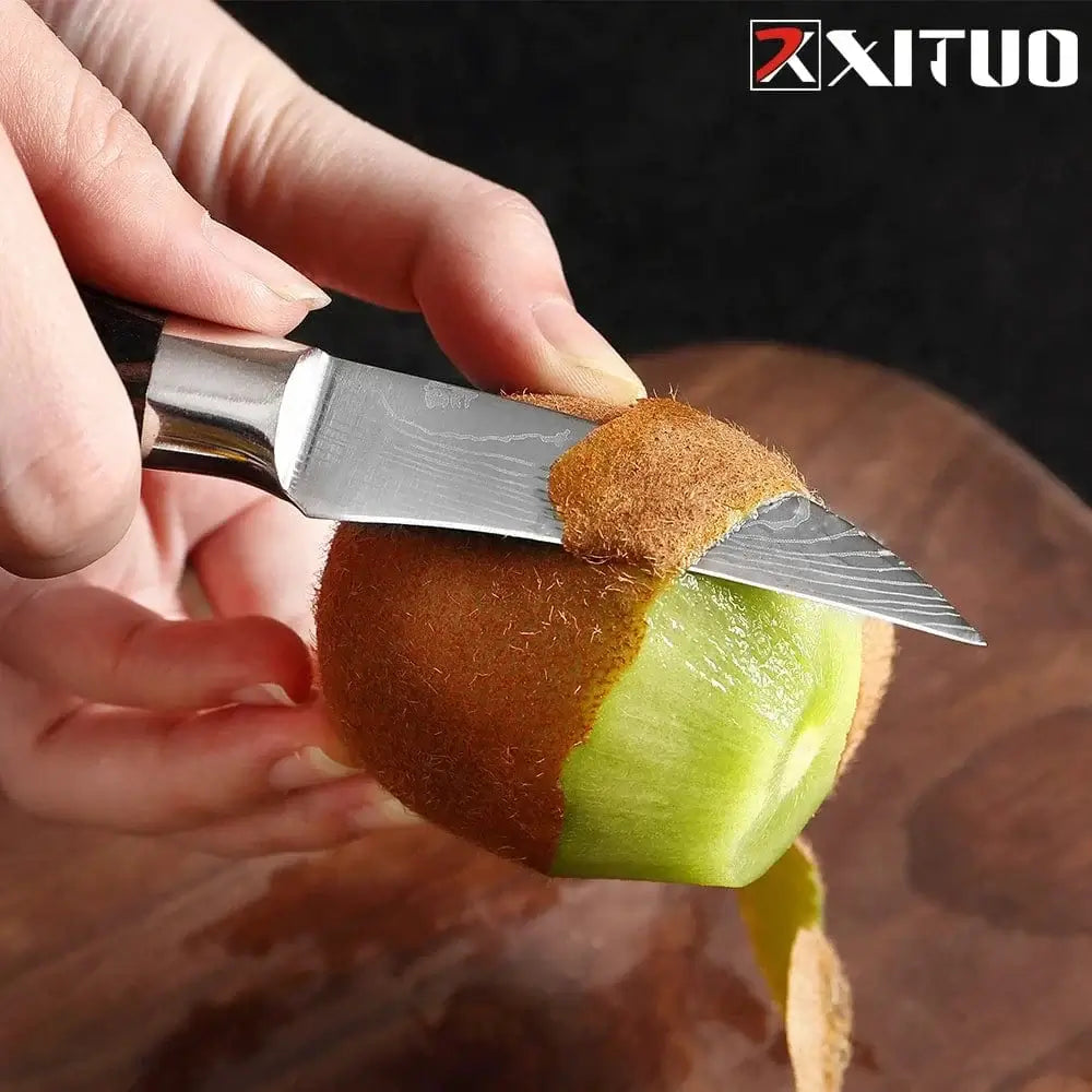 China China XITUO Kitchen Knife Set 1-9PCS,7Cr17Mov Stainless Steel Sharp Chef Knife Santoku Knife Fruit knife Ergonomic Pakkawood Handle