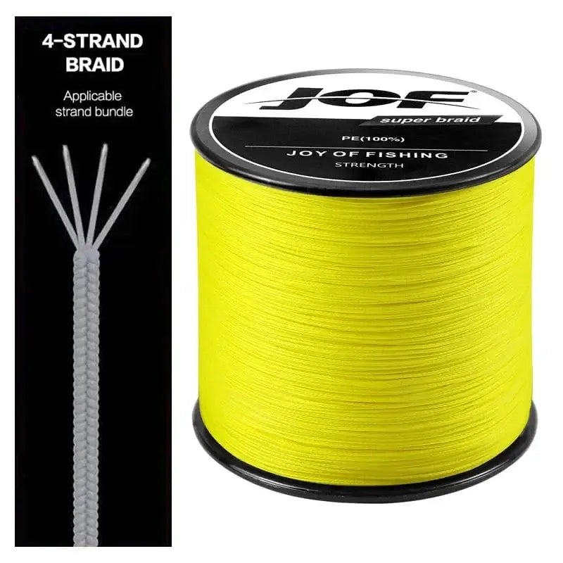 China China Yellow / 300m-X4-3.0-35LB JOF 4 Strands Braided Fishing Line Multifilament 300M Carp Fishing 10-82lb Japanese Braided Wire Fishing Accessories Pe Line