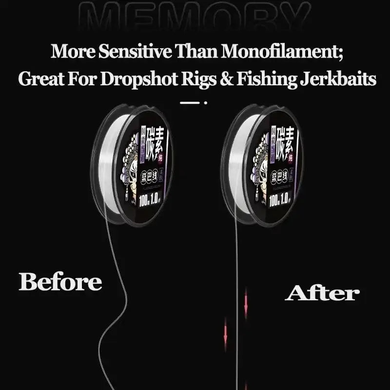 China China ZUKIBO 2024 New Leader-Line 100% Pure Fluorocarbon Sink Fishing Lines 100M 50M Fishing Line Carbon Fishing Tackle Pesca Fishing