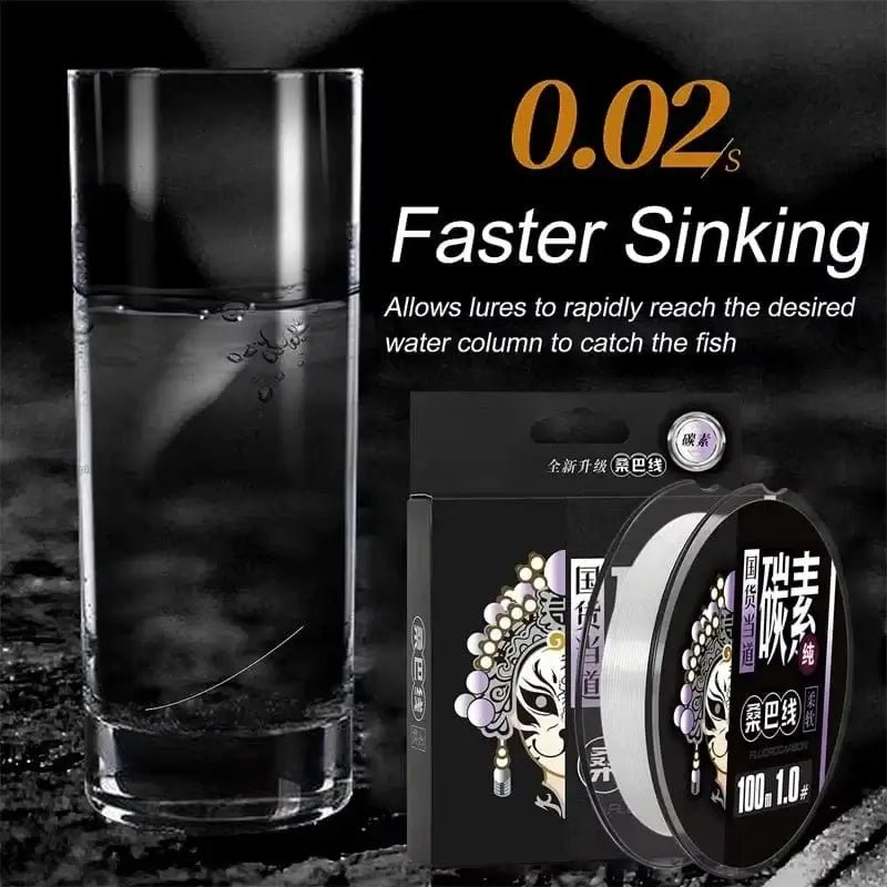 China China ZUKIBO 2024 New Leader-Line 100% Pure Fluorocarbon Sink Fishing Lines 100M 50M Fishing Line Carbon Fishing Tackle Pesca Fishing