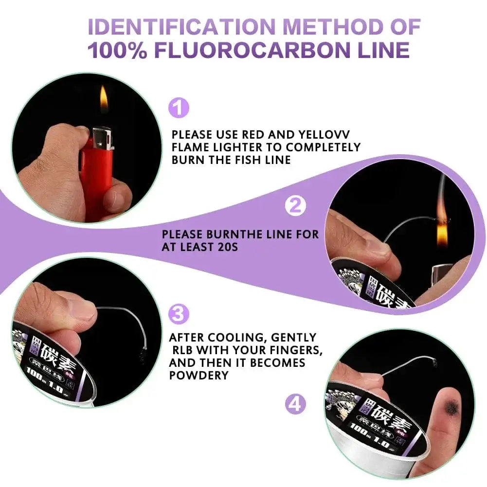 China China ZUKIBO 2024 New Leader-Line 100% Pure Fluorocarbon Sink Fishing Lines 100M 50M Fishing Line Carbon Fishing Tackle Pesca Fishing