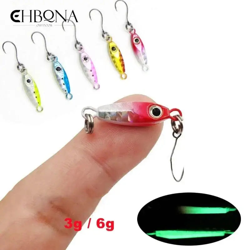 China Hooks China 1PCS Micro Metal Jig Fishing Lures 3g/6g Shore Casting Jigging Spoon Saltwater Artificial Bait Fishing Accessories