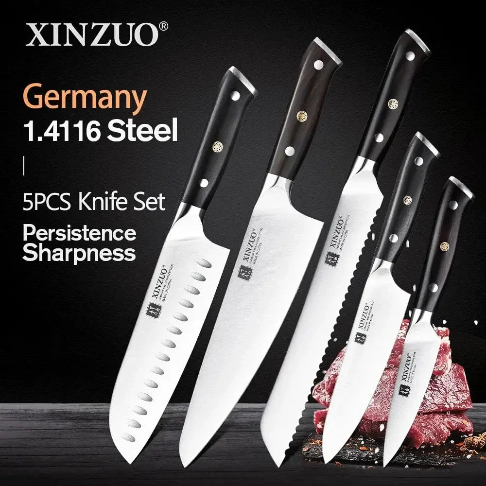 China Kitchen Knife 5PC / CHINA XINZUO 1pcs-5pcs Kitchen Knives Set
