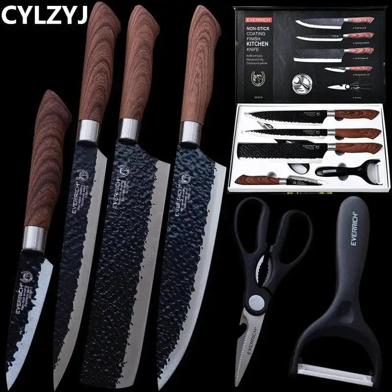China Kitchen Knife 6 Pcs knife set / CHINA Stainless Steel Kitchen Knives Set