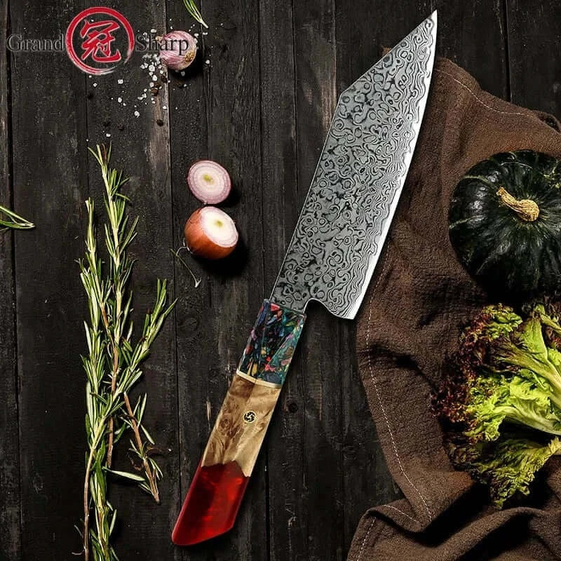 China Kitchen Knife Chef Knife Japanese Damascus AUS-10
