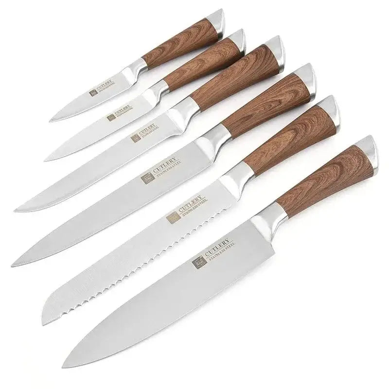 China Kitchen Knife Stainless Steel Knife Set Kitchen Knives 6 Pcs Set