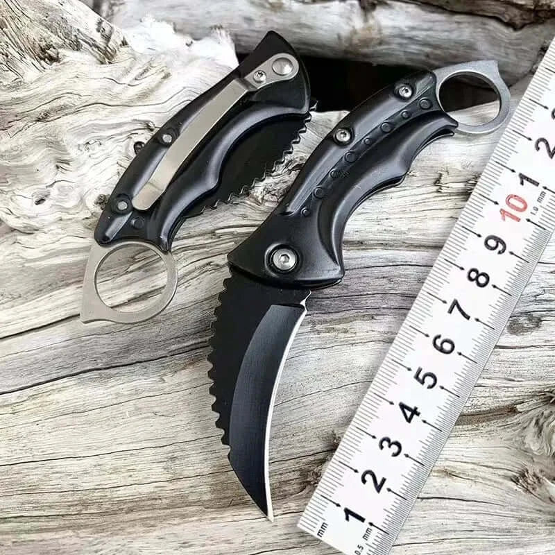 China Knife China OUTFD010 Outdoor Folding Knife CS GO Karambit Knife Sharp Tactical Survival Hunting Folding Pocket Knife Portable Fishing Knife with clip
