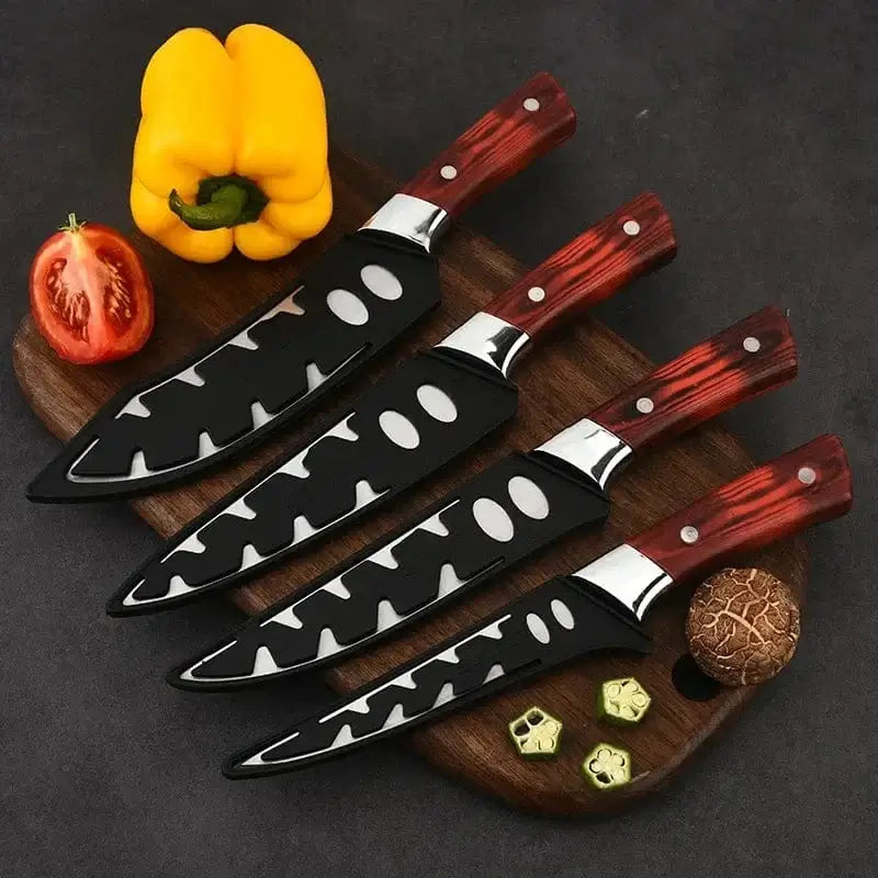 China Knife Set 1-4pcs Kitchen Knives Forged Boning Knife Stainless Steel Chef's Knife for Cooking Fruit Knife BBQ Meat Cleaver Butcher Knives