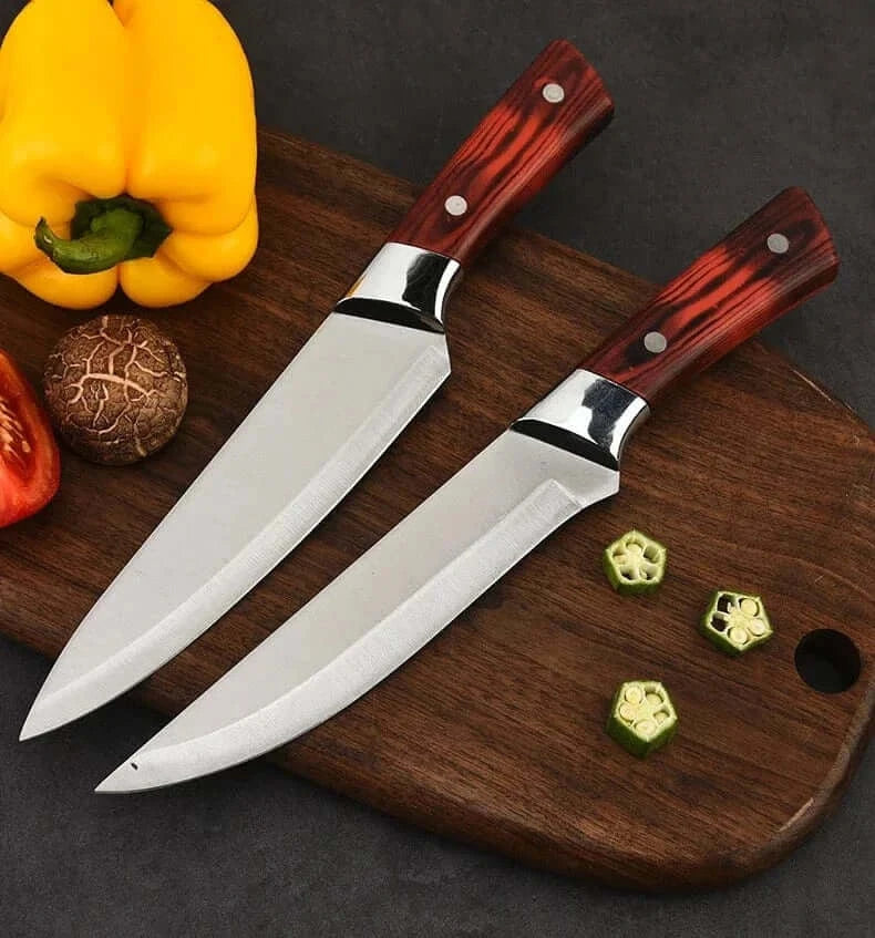 China Knife Set 1-4pcs Kitchen Knives Forged Boning Knife Stainless Steel Chef's Knife for Cooking Fruit Knife BBQ Meat Cleaver Butcher Knives