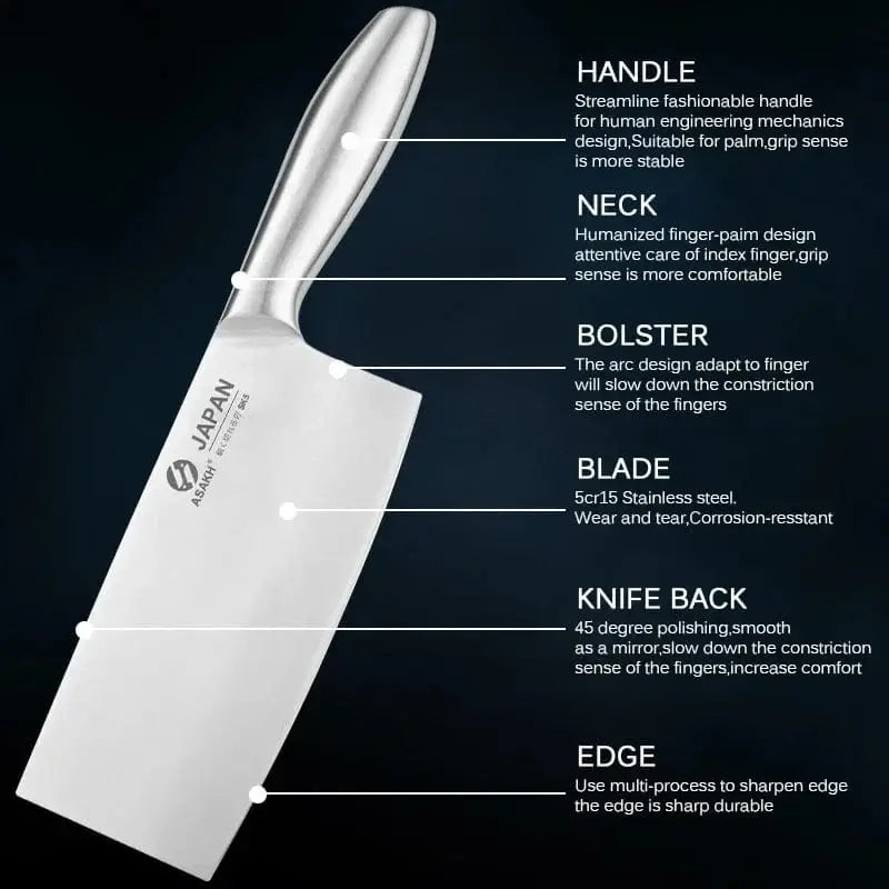 China Knife Set 1-7pcs Chef Knife Set Hollow Handle Knife Set Stainless Steel Household Slicing Kitchen Knives Meat Cleaver Chopping Knife