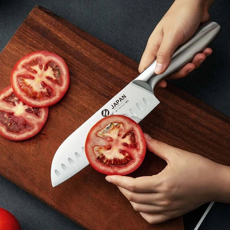 China Knife Set 1-7pcs Chef Knife Set Hollow Handle Knife Set Stainless Steel Household Slicing Kitchen Knives Meat Cleaver Chopping Knife