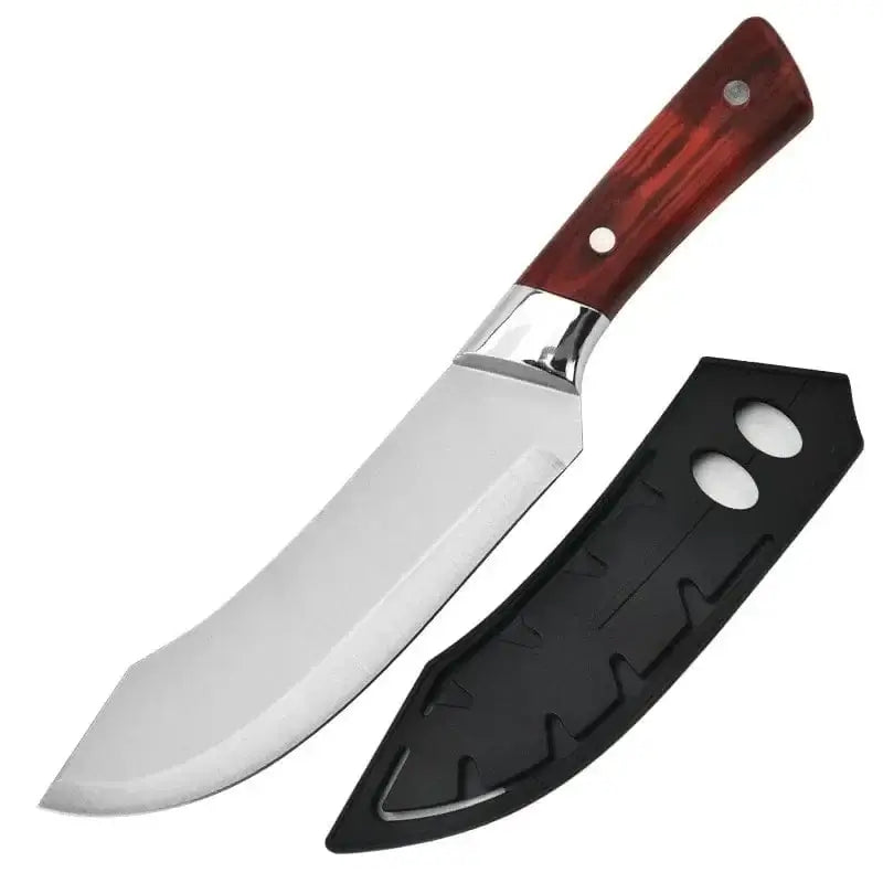 China Knife Set A with Plastic Cover 1-4pcs Kitchen Knives Forged Boning Knife Stainless Steel Chef's Knife for Cooking Fruit Knife BBQ Meat Cleaver Butcher Knives