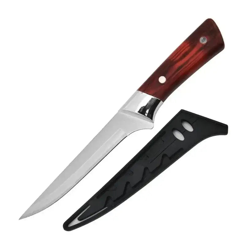 China Knife Set D with Plastic Cover 1-4pcs Kitchen Knives Forged Boning Knife Stainless Steel Chef's Knife for Cooking Fruit Knife BBQ Meat Cleaver Butcher Knives