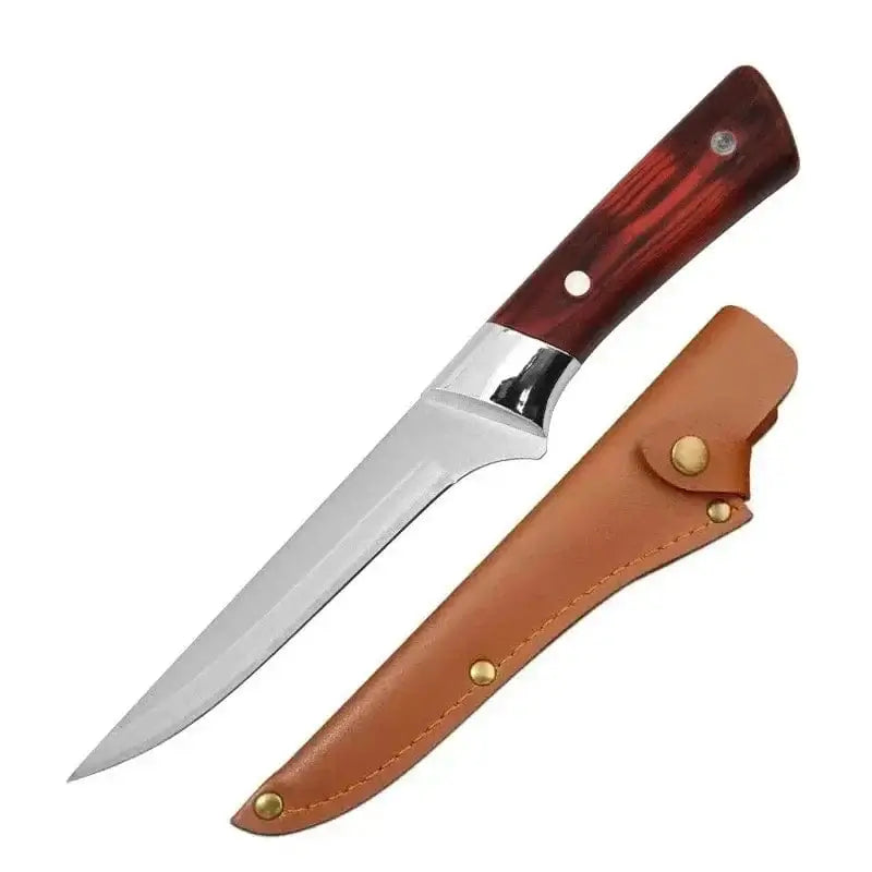 China Knife Set D with PU Cover 1-4pcs Kitchen Knives Forged Boning Knife Stainless Steel Chef's Knife for Cooking Fruit Knife BBQ Meat Cleaver Butcher Knives