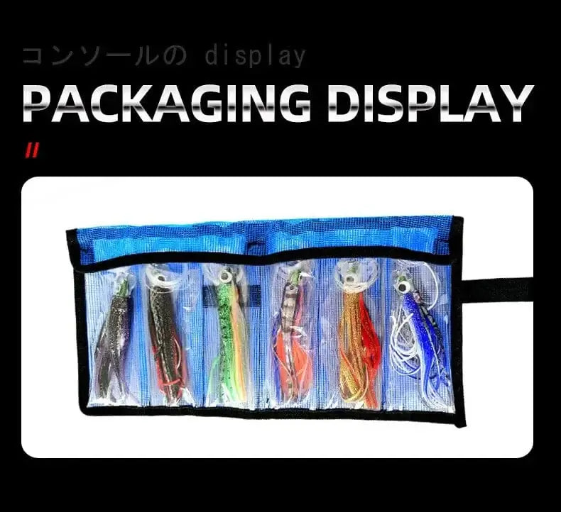 China Lures 16CM/25CM Squid Skirt Trolling Fishing Lure Marlin Tuna Mahi Dolphin Shark Deep Sea Fishing Lure