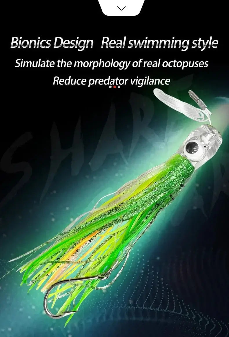 China Lures 16CM/25CM Squid Skirt Trolling Fishing Lure Marlin Tuna Mahi Dolphin Shark Deep Sea Fishing Lure