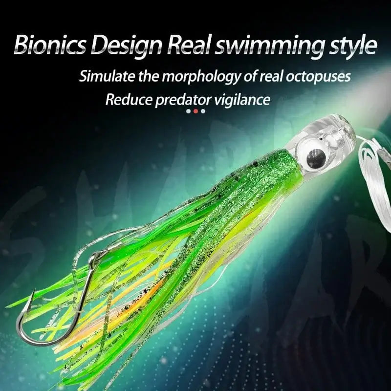 China Lures 16CM/25CM Squid Skirt Trolling Fishing Lure Marlin Tuna Mahi Dolphin Shark Deep Sea Fishing Lure