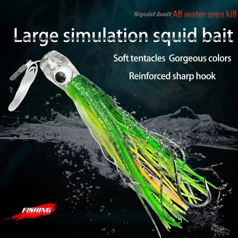 China Lures 16CM/25CM Squid Skirt Trolling Fishing Lure Marlin Tuna Mahi Dolphin Shark Deep Sea Fishing Lure