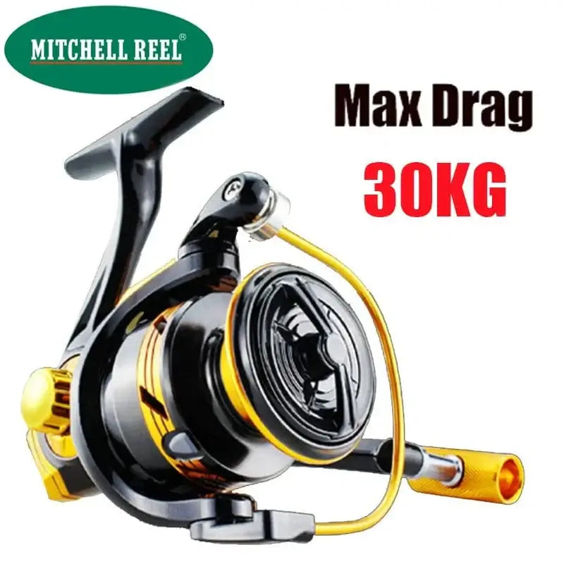 China Reels China MITCHELL REEL 2021 Fishing Reels Spinning Metal Spool 8-12kg Max Drag 5.2:1 High Speed Carp Spinning Reels Saltwater Reel