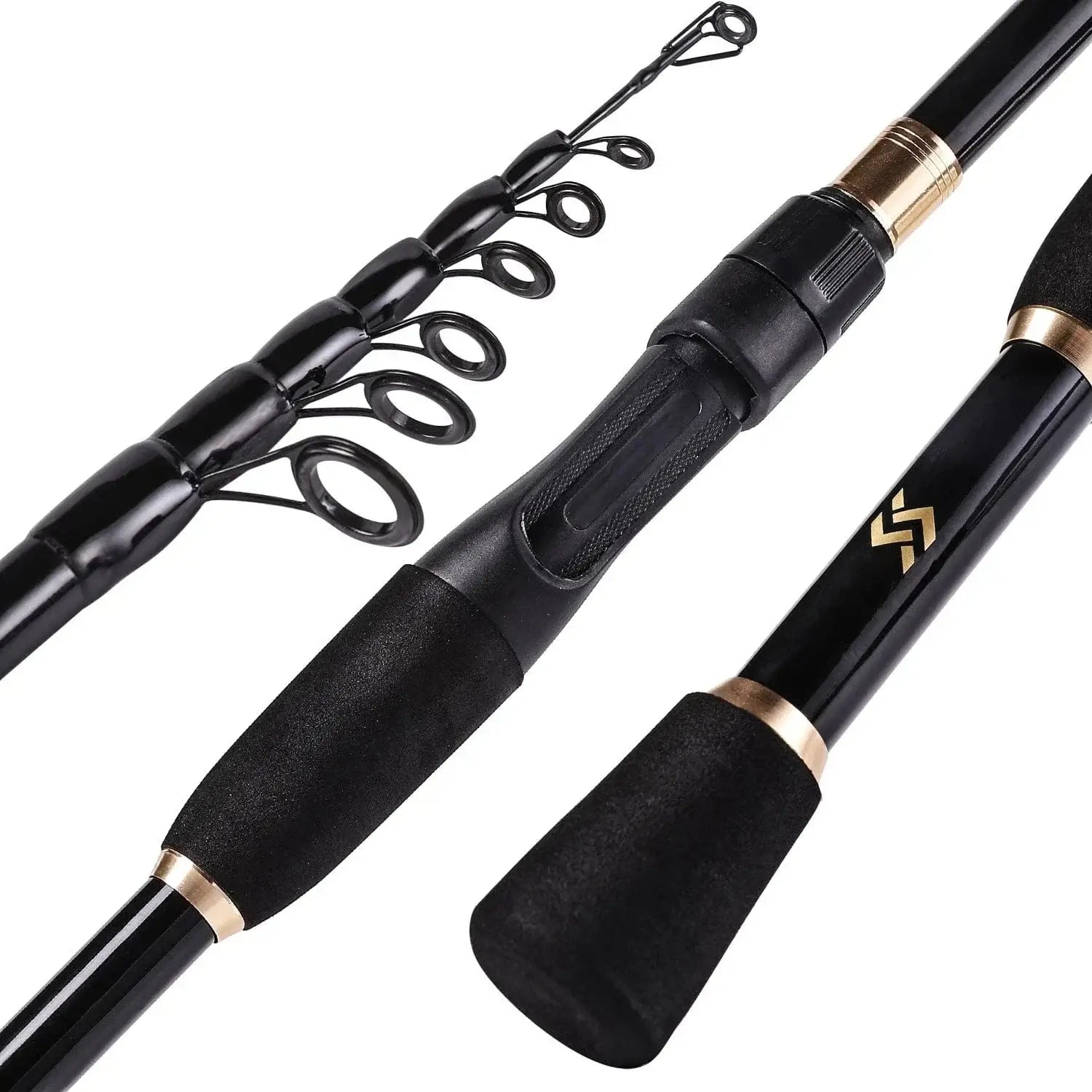 China Reels China Sougayilang 1.8-2.4m Telescopic Fishing Rods Ultralight Weight Spinning Casting Carbon Pole Fishing Accessories Caña De Pescar