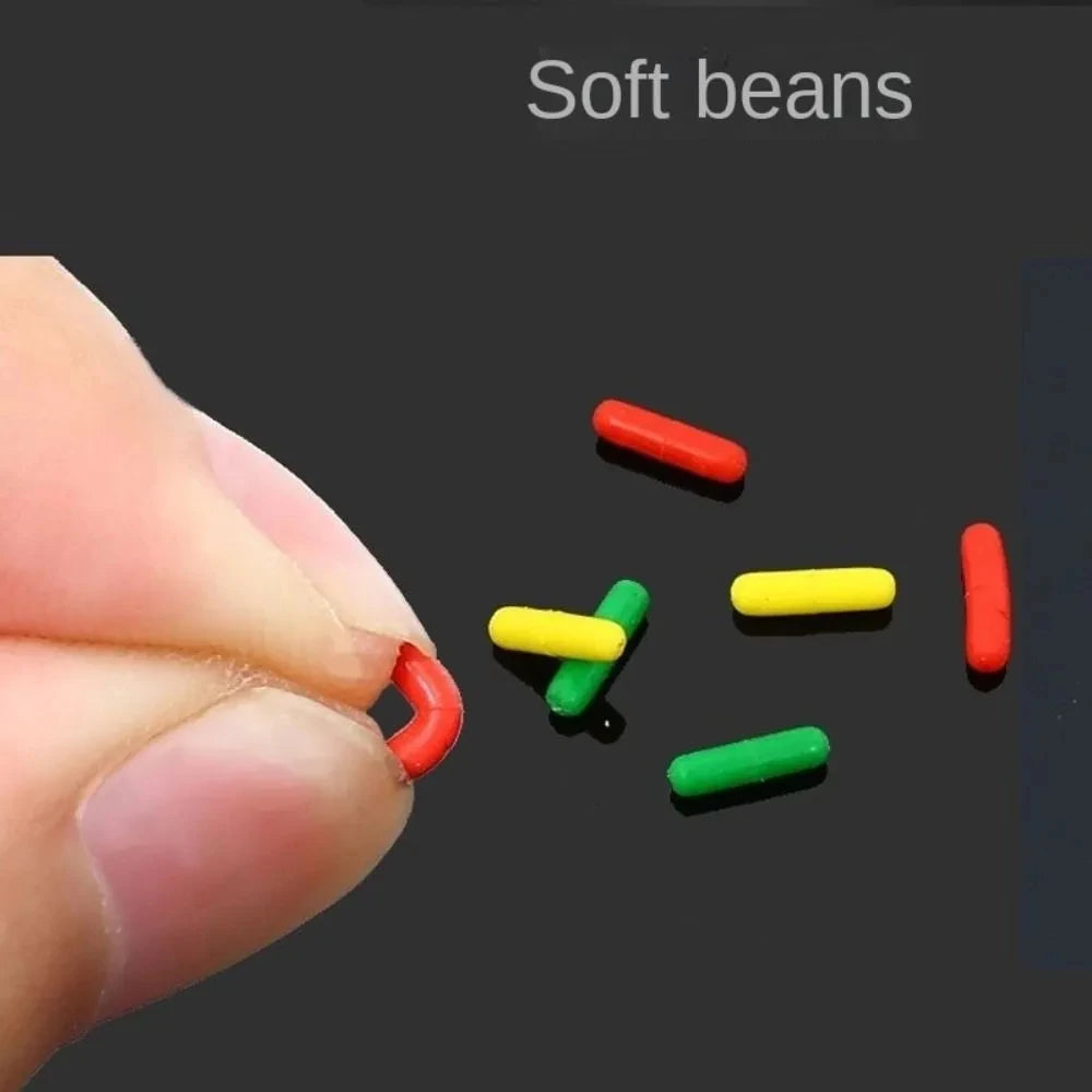 600pcs 100 Groups Float Rubber Stopper Fishing Bobber Stopper Float Oval Bean Space Fishing Line Tackle Accessories - Action Outdoors Kiwi