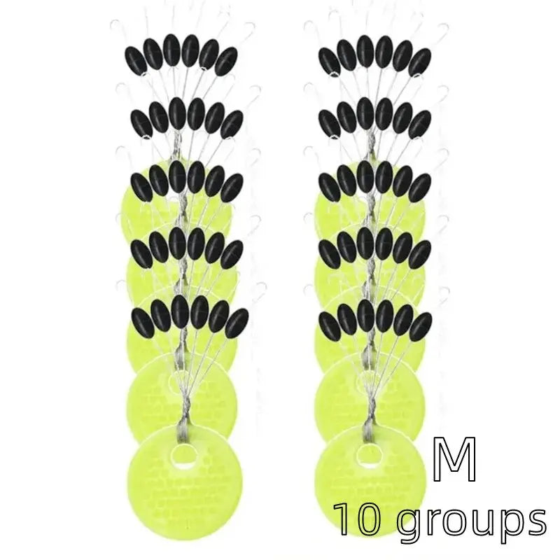 60pcs 10 Group Resistance Space Beans Stopper Not To Hurt The Line Vertical Beans Carp Fishing Tackle Accessories - Action Outdoors Kiwi