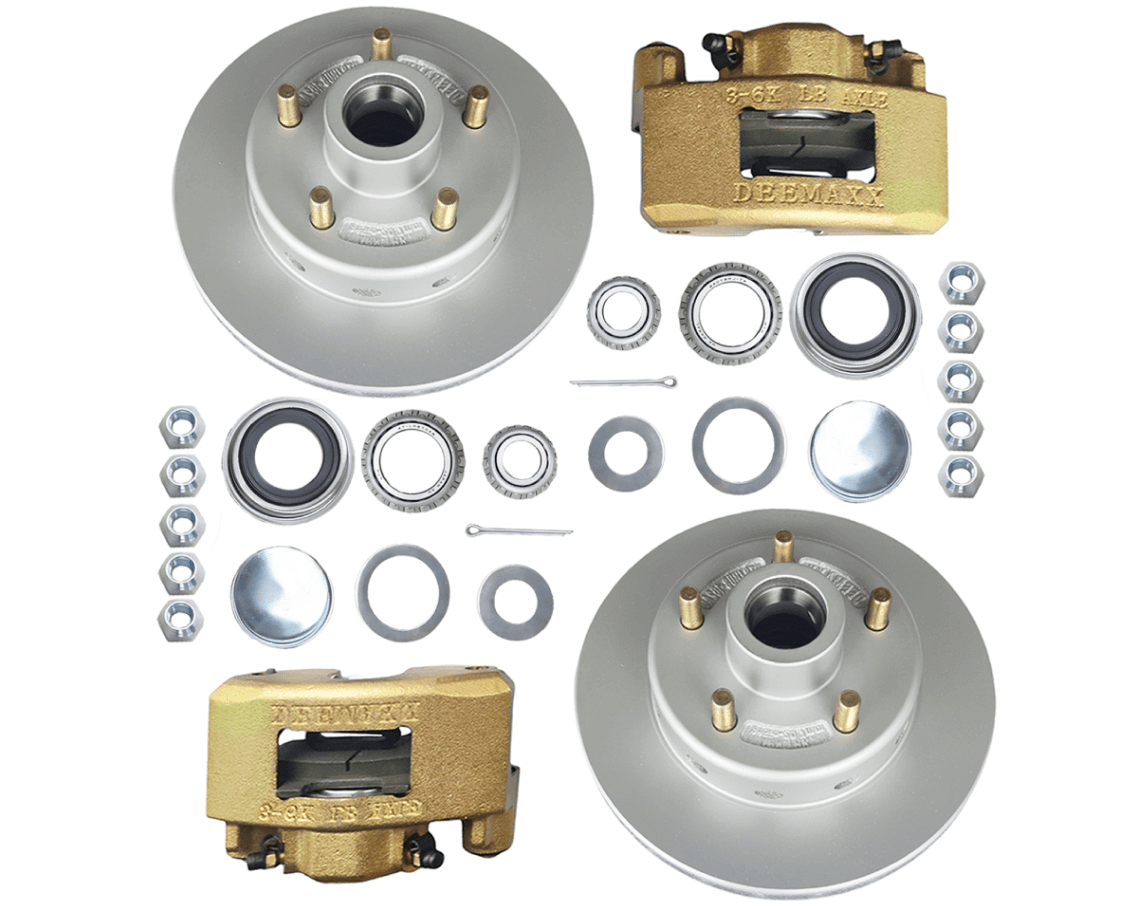 DeeMaxx Hub & Caliper Kits DMX D/B hub kit + gold calps 1500KG 5X41/2