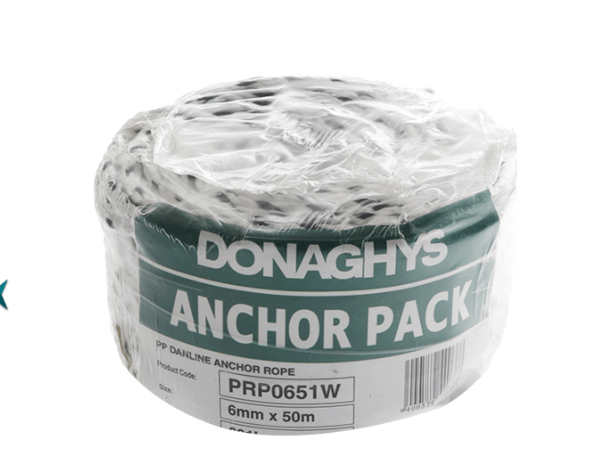 Donaghys Donaghys Rope 6mm x 50metre Ankapak Polypropylene Anchor Pack