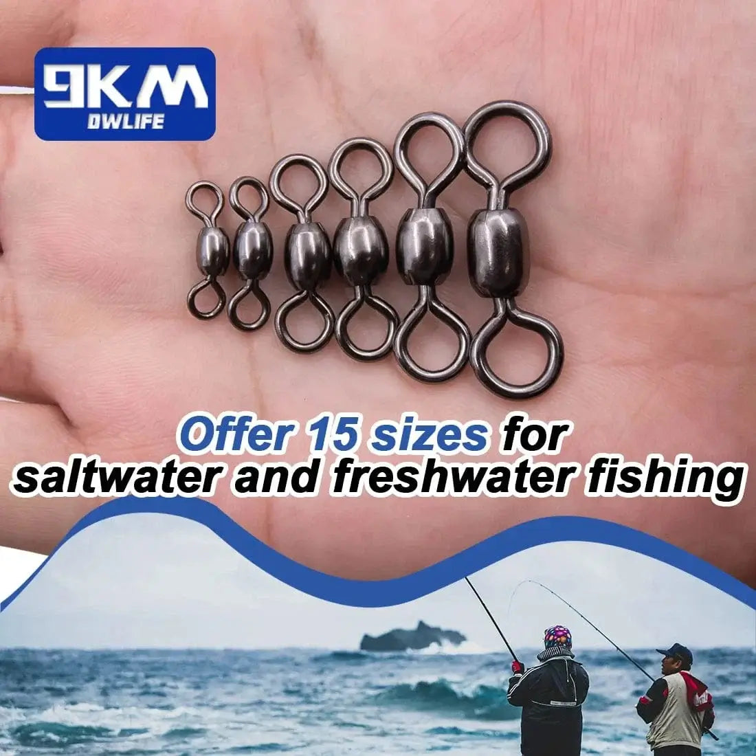 Crane Swivels 50~200Pcs Swivels Fishing Tackle Fishing line Hook Connector Stainless Brass Saltwater Fishing Rolling Accessories - Action Outdoors Kiwi