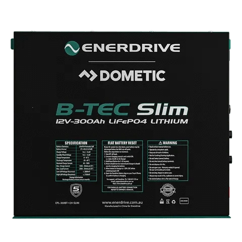 Enerdrive Battery Chargers B-TEC 300AMP / 12V LIFEPO4 Slim Case Battery