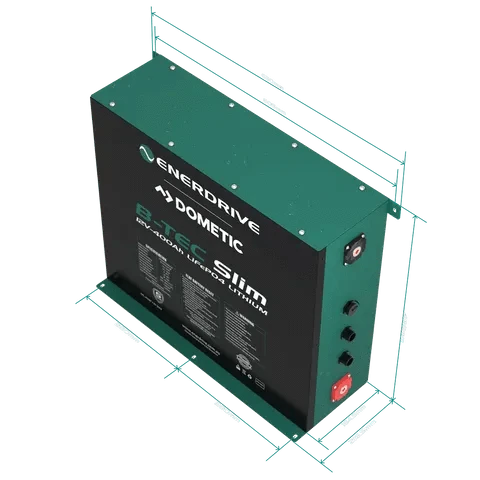 Enerdrive Battery Chargers B-tec 400amp / 12v Lifepo4 Slim Metal Case Battery