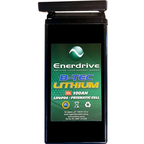 B-TEC 100AH 12V LIFEPO4 Slim Case Battery - Action Outdoors Kiwi