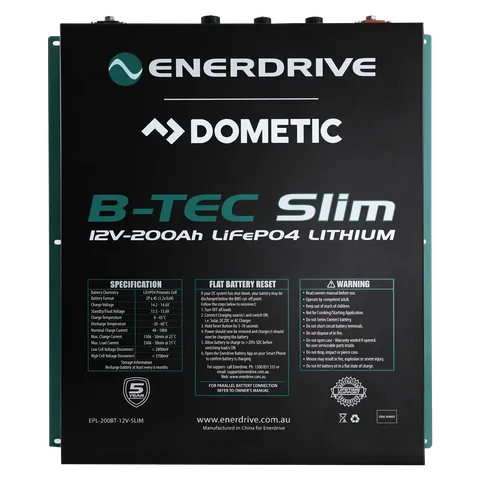 B-TEC 200AMP / 12V LIFEPO4 Slim Case Battery - Action Outdoors Kiwi