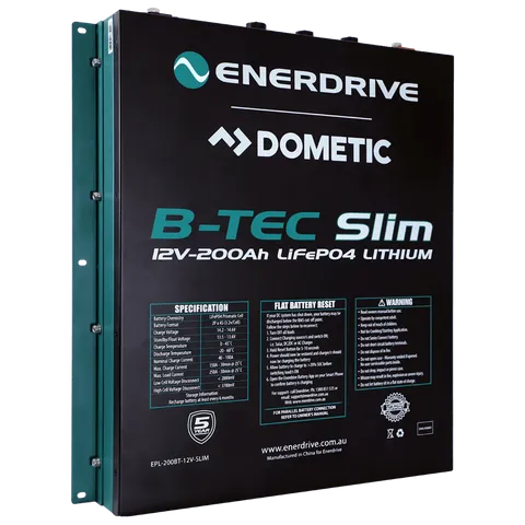 B-TEC 200AMP / 12V LIFEPO4 Slim Case Battery - Action Outdoors Kiwi